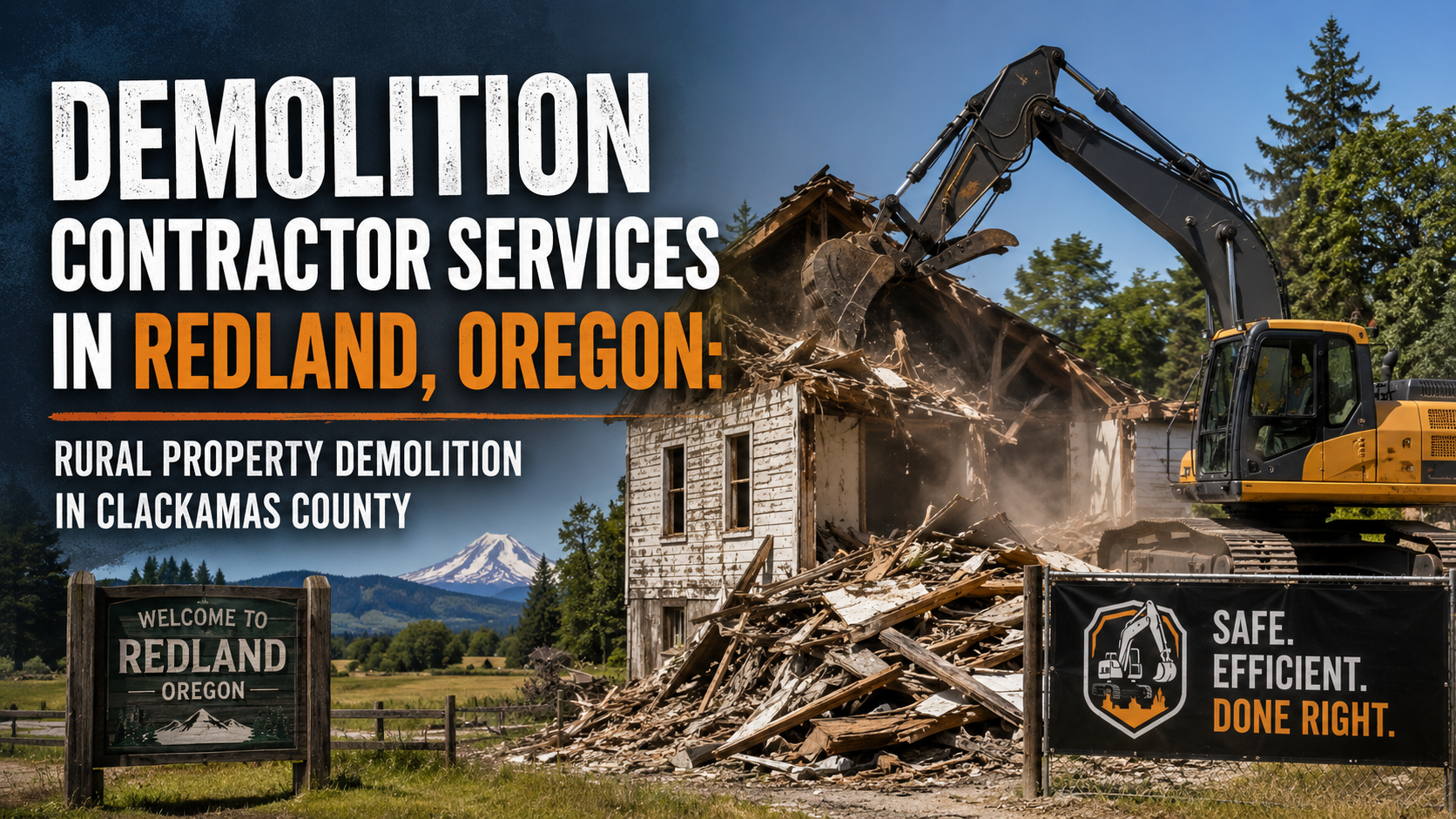 Demolition Contractor Services in Redland, Oregon: Rural Property Demolition in Clackamas County